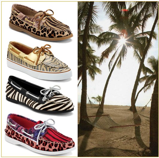 Die amerikanische Traditionsmarke Sperry Top-Sider verbindet in der neuen Kollektion den klassischen Bootsschuh-Look mit lässigem Safari-Style. Bunte Animalprints von Leo bis Zebra verleihen den Modellen eine “tierische” Note und machen Lust auf warme Tage.<br />